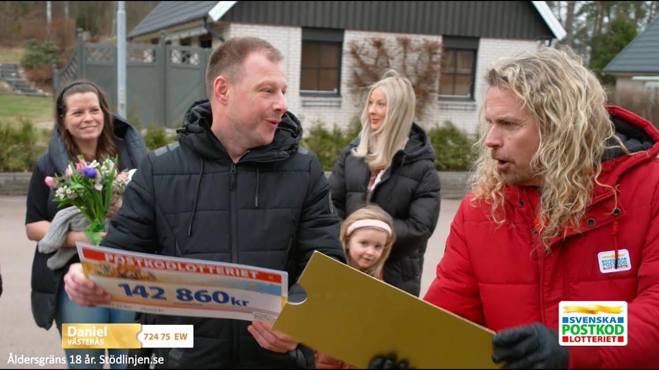 Kramkalas och hurrarop när Kicken knackar på - Postkodlotteriet