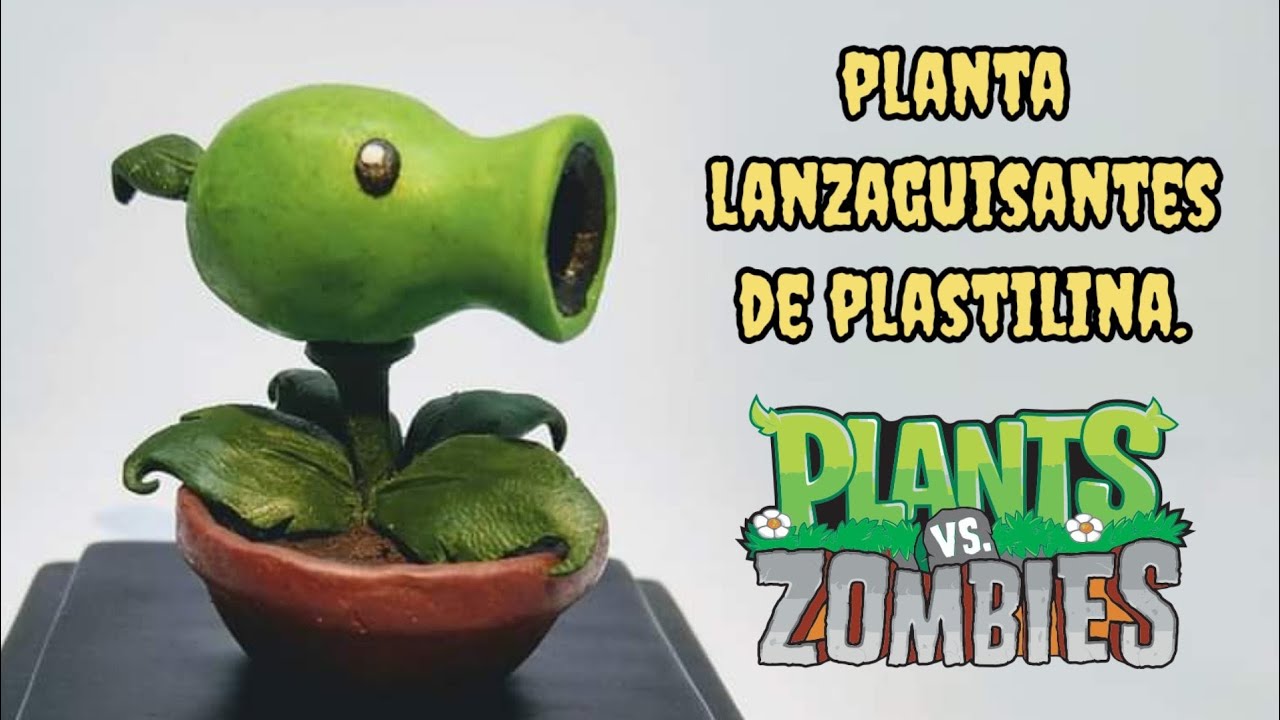 Cómo hacer una planta lanzaguisantes de plastilina./How to make a peashoother of plasticine PvZ.