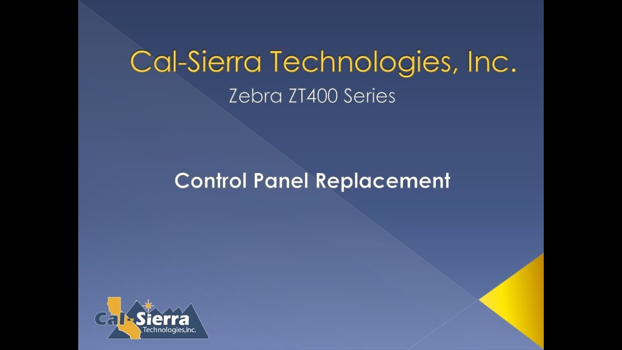 How to Replace the Control Panel on Zebra ZT400 Series