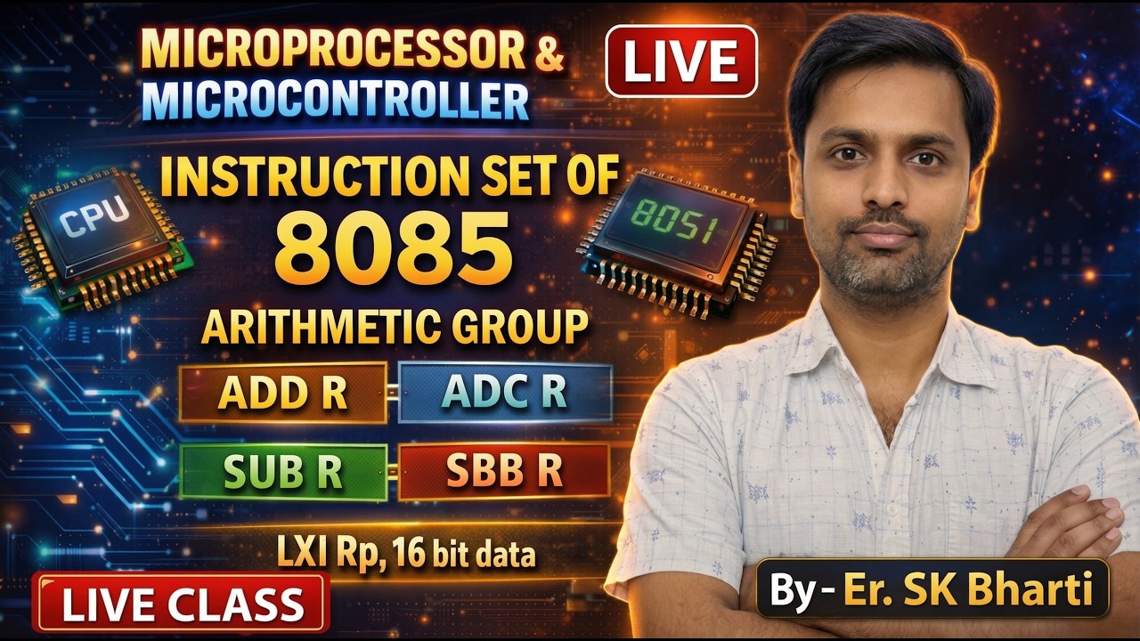 8085 INSTRUCTON SET  | Microprocessor & Microcontroller | Live Class Part-12| Diploma | SBTE Bihar