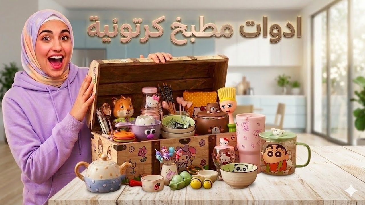 ادوات مطبخ كيوت بشخصيات كرتونية 🥰 فتح صندوق احلى مستلزمات للمطبخ!