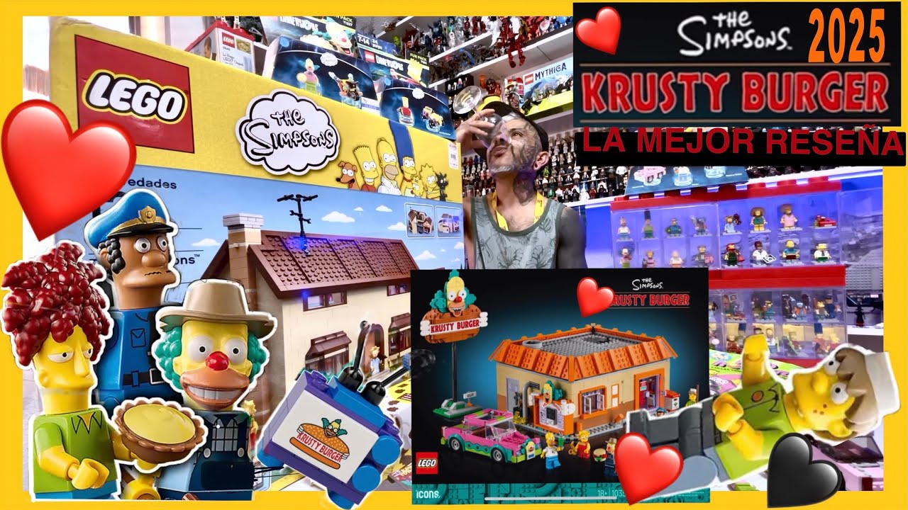 SIMPSONS KRUSTY BURGUER LA MEJOR RESEÑA COMPARA MÁS DE 5 MARCAS SIMPSONS #lego #simpsons #viralvideo