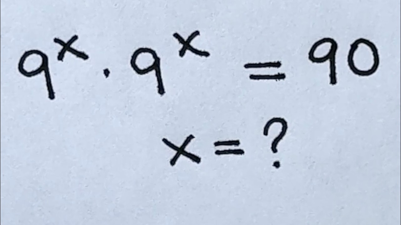 Solve for x in this nice exponential equation | Math Olympiad Mathematics