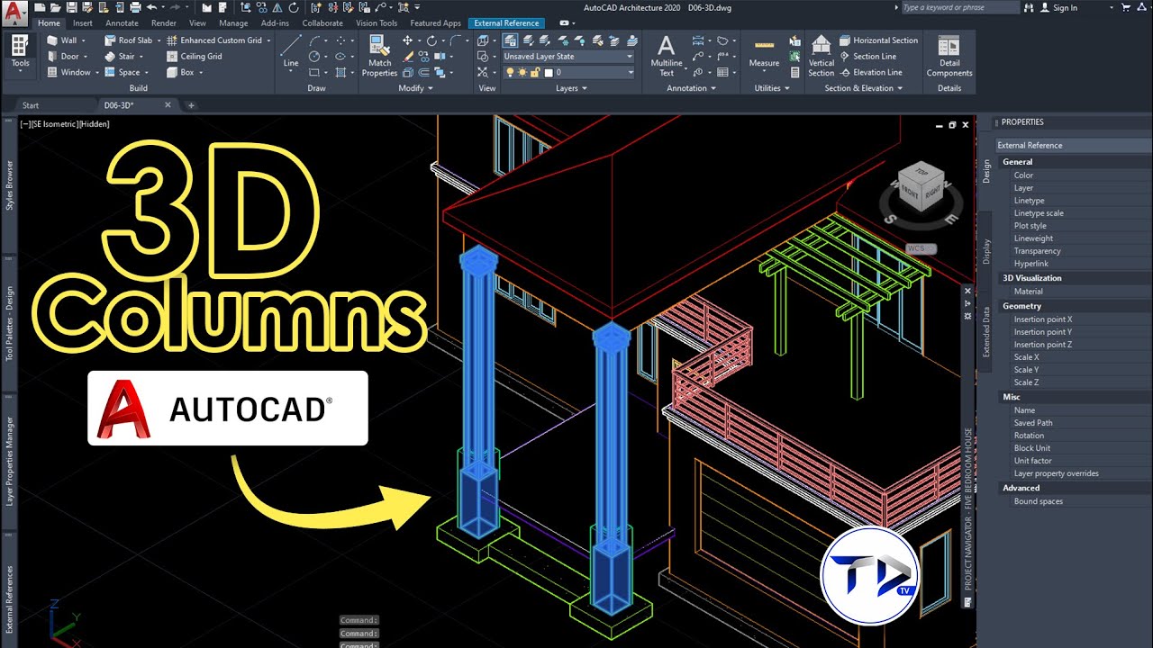 CUSTOM 3D COLUMNS in AutoCAD Architecture 2024