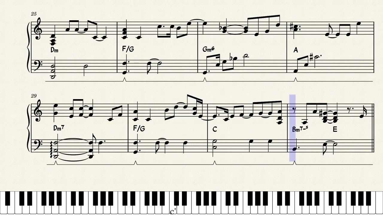Fly me to the Moon (In other Words) - Jazz Standard (Piano Solo arr. sheet music)
