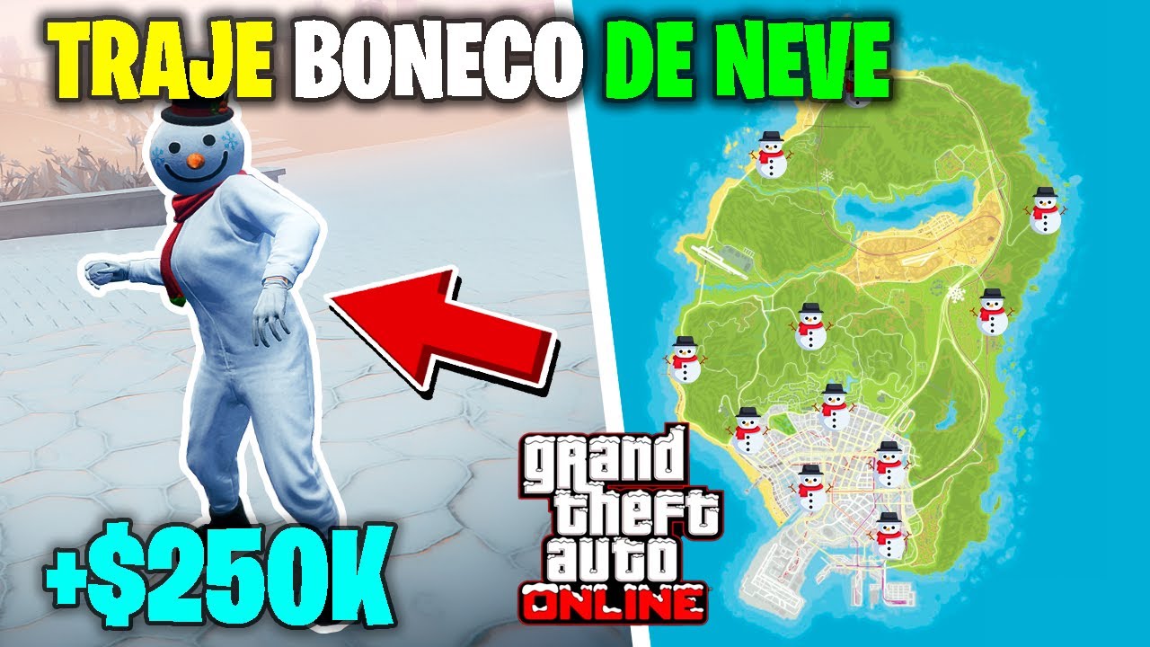 COMO PEGAR o TRAJE do BONECO DE NEVE ⛄ (MAPA COMPLETO) GTA ONLINE