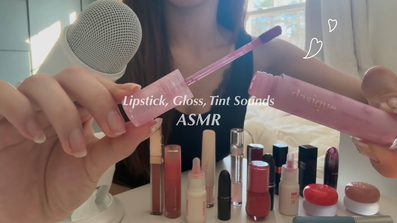 ASMR｜Lid Sounds💄｜Lipstick, Gloss, Tint （No Talking）