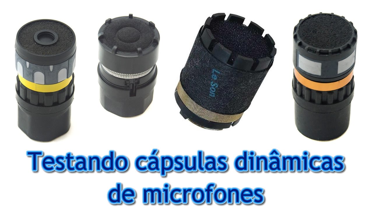 Testando cápsulas dinâmicas de microfones