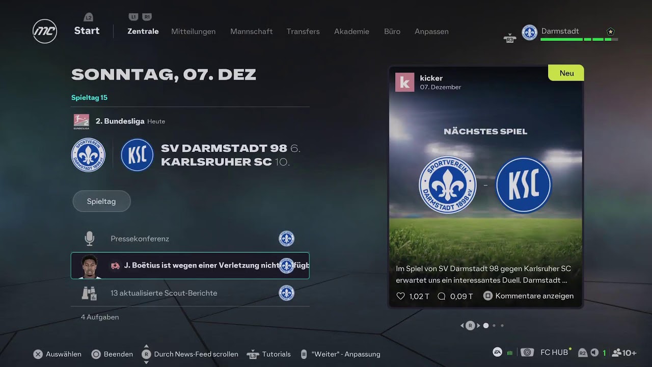 FC 26 Die Trainer Karriere geht weiter ps5 Version