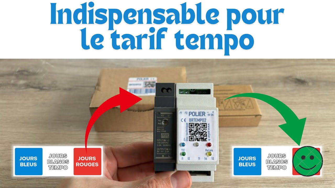 Astuce jours rouges #edf #tempo  : délestage heures pleines avec le boitier POLIER BRTEMP02