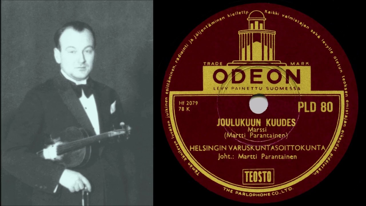 JOULUKUUN KUUDES, Helsingin Varuskuntasoittokunta Martti Parantaisen johdolla levytti 11.6.1953