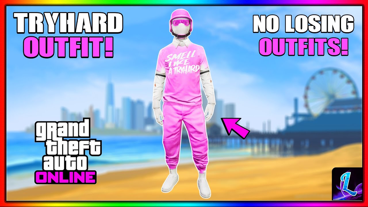 GTA 5 ONLINE NEW PINK JOGGERS RIPPED SHIRT GLITCH TRYHARD MODDED OUTFIT 1.70! (NO TRANSFER GLITCH)