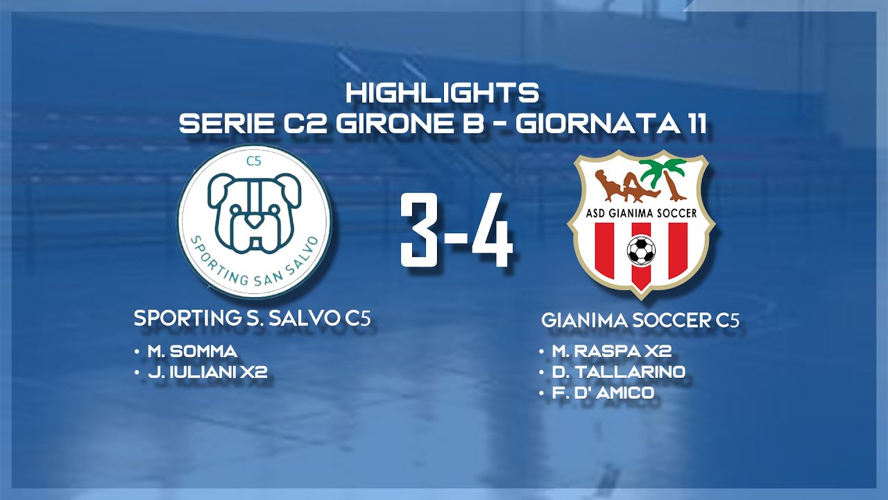 Sporting S. Salvo C5 - Gianima Soccer C5 3-4 - HIGHLIGHTS - Serie C2/B Giornata 11 - 20/12/25