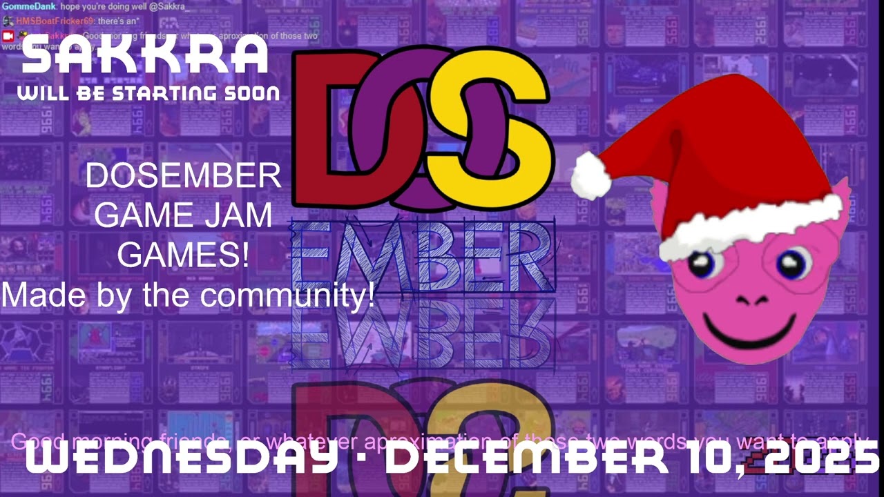 DOSEMBER!  Playing the DOSember Game Jam Games! #Love