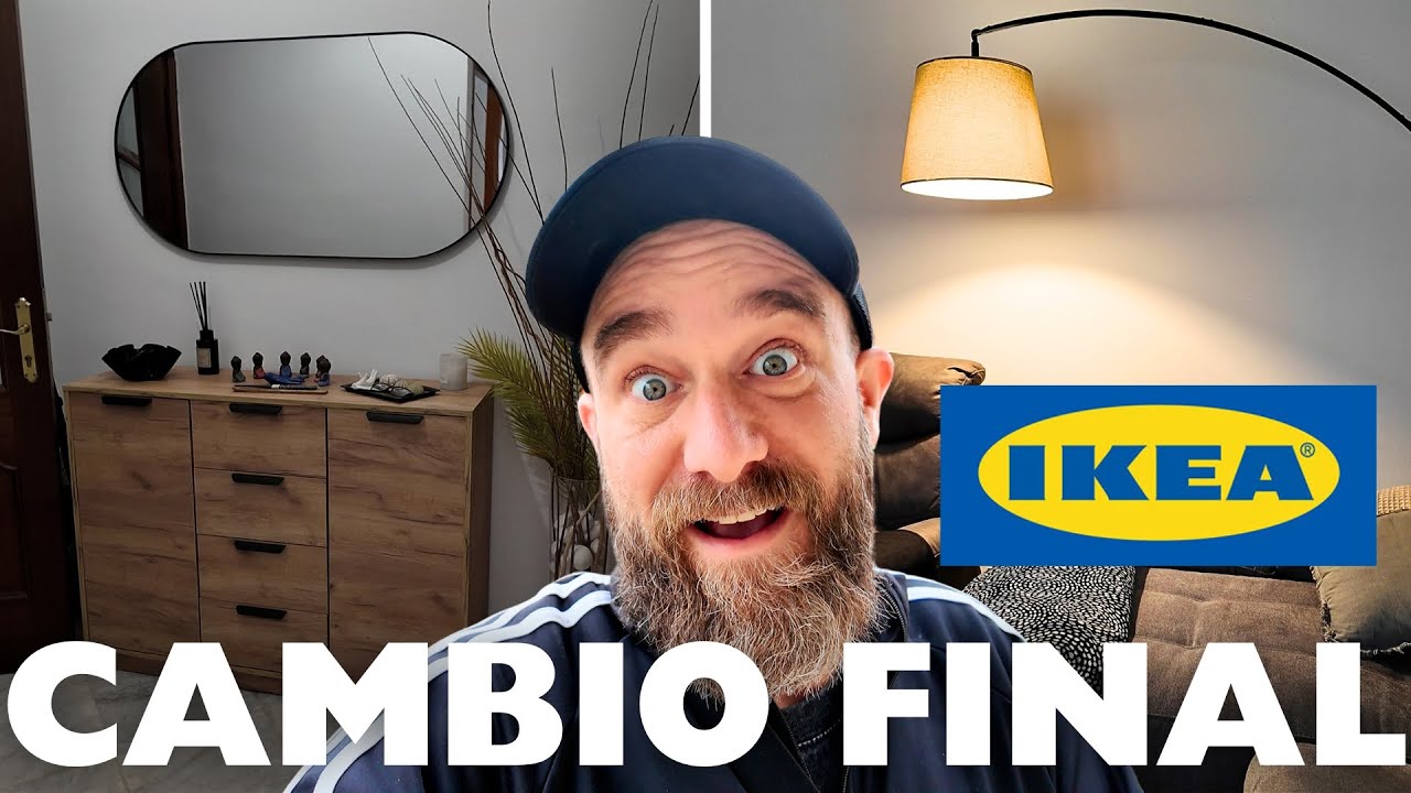 ¡POR FIN! Entrada IKEA TERMINADA y Salón nuevo ✨ Montando Espejos, Lámpara y Ropa de Cama
