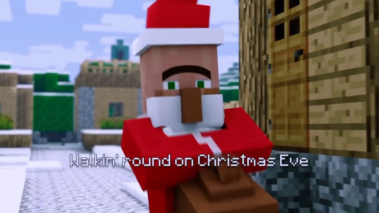 🎵get in the bag🎵 Christmas with the villagers 2 Minecraft