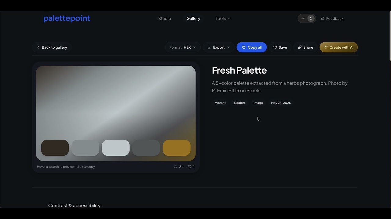 PalettePoint.com Overview: AI Color Palette Assistant for Designers & Developers