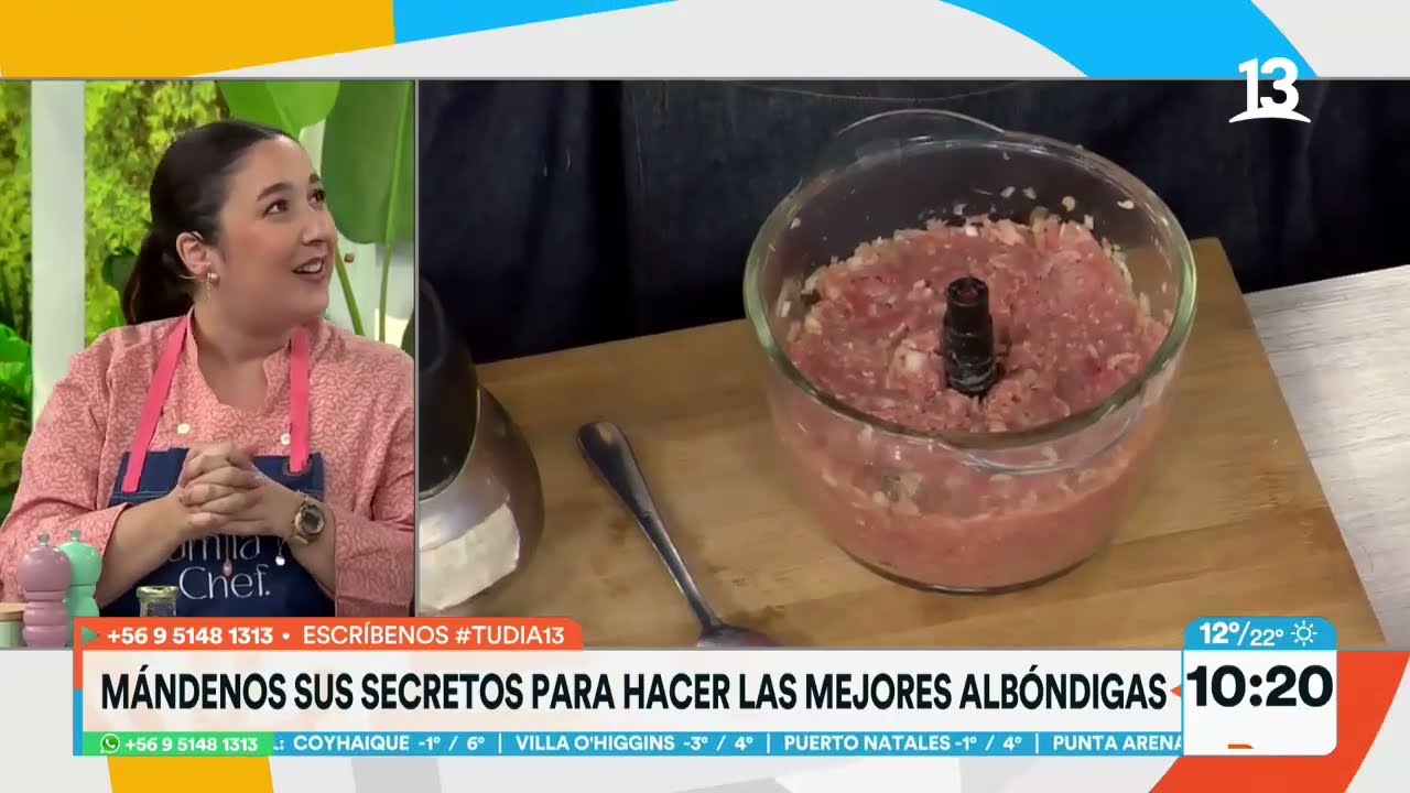 Albóndigas: Cami chef enseña exquisita receta casera. Tu Día, Canal 13
