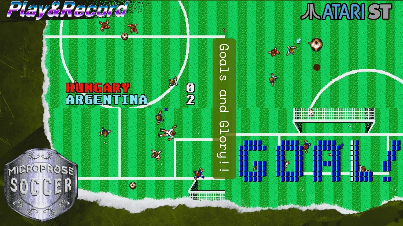 MicroProse Soccer (Atari ST) Gameplay Non Commentary