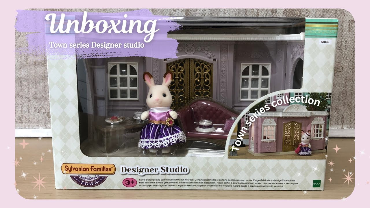 Sylvanian Families Town series Designer studio - Unboxing ( Soft spoken, Relaxing )
