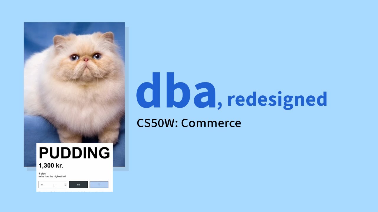 CS50W Project 2: Commerce (Den Bl&aring; Avis Redesigned)