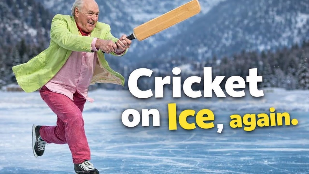Cricket on ice !!! What fun 