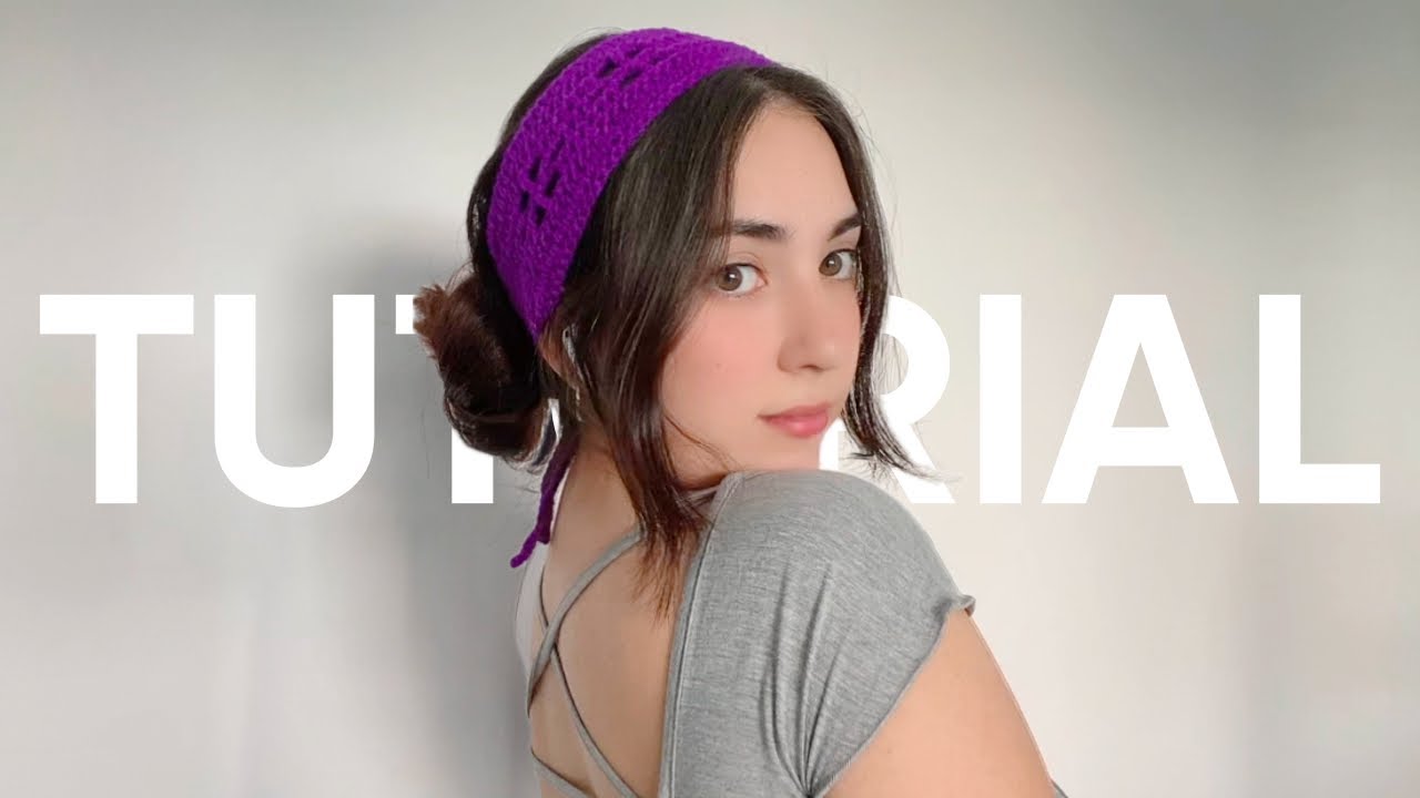 faixa de cabelo de crochê (tutorial em português) 🧶 aprendendo a seguir gráfico de crochê na prática