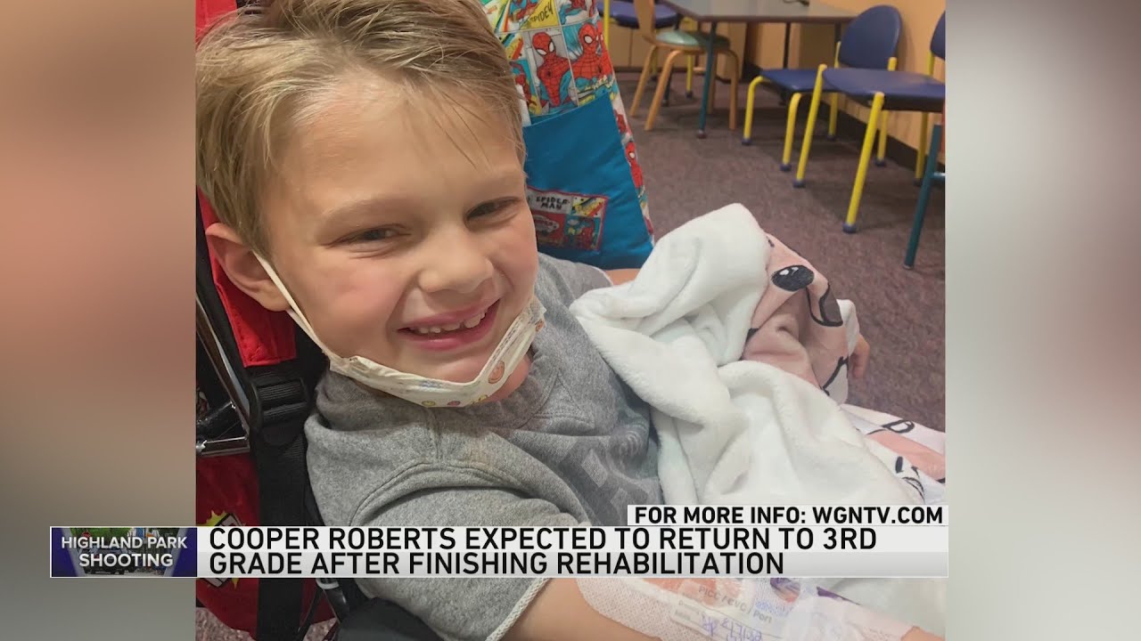 Boy paralyzed in parade shooting excited to return back to class following rehabilitation