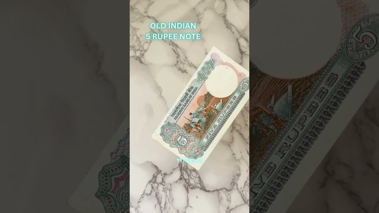 OLD INDIAN 5 RUPEE NOTE | BEAUTIFUL WORLD BANKNOTES