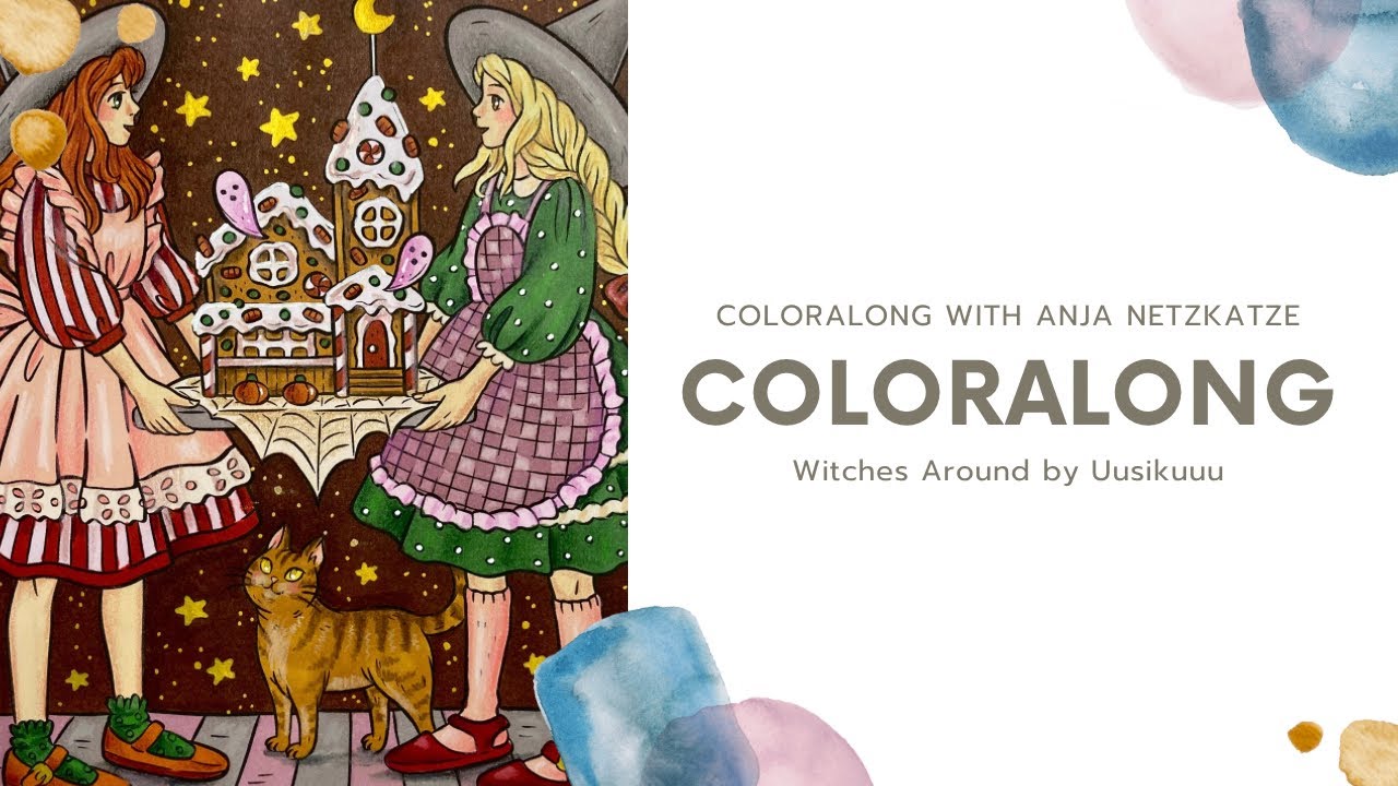 Coloralong: Uusikuuu's Witches Around / Coloring with Ohuhu and Polychromos