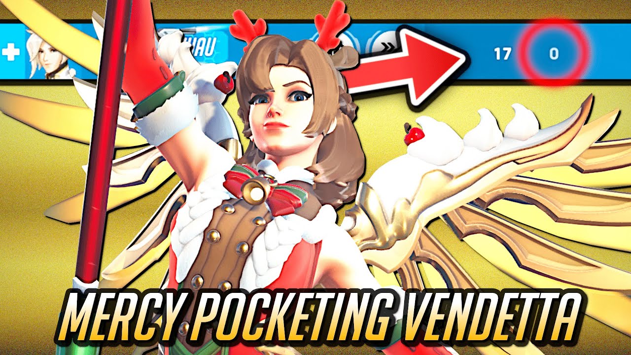 Mercy Pocketing Vendetta! ❤️ Huge 0 Deaths Survival - Overwatch 2