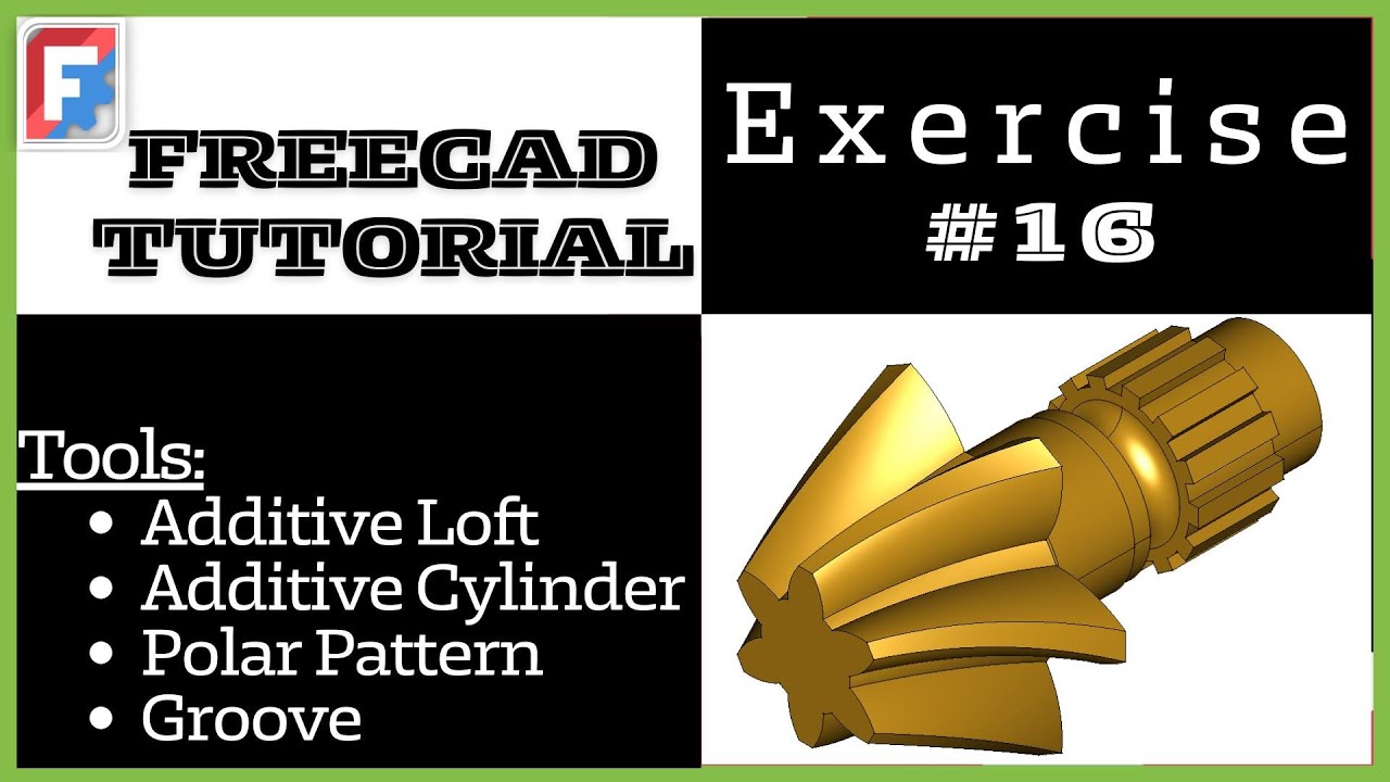 FreeCAD Tutorial for beginners, 3D Exercise #16