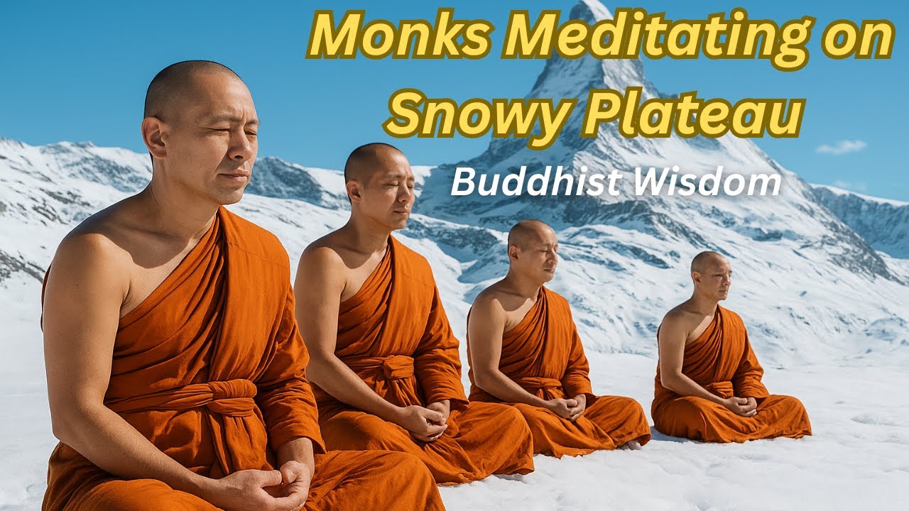 Monks on a Snowy Peak: Quiet Meditation & Finding Inner Peace #story #power #motivation