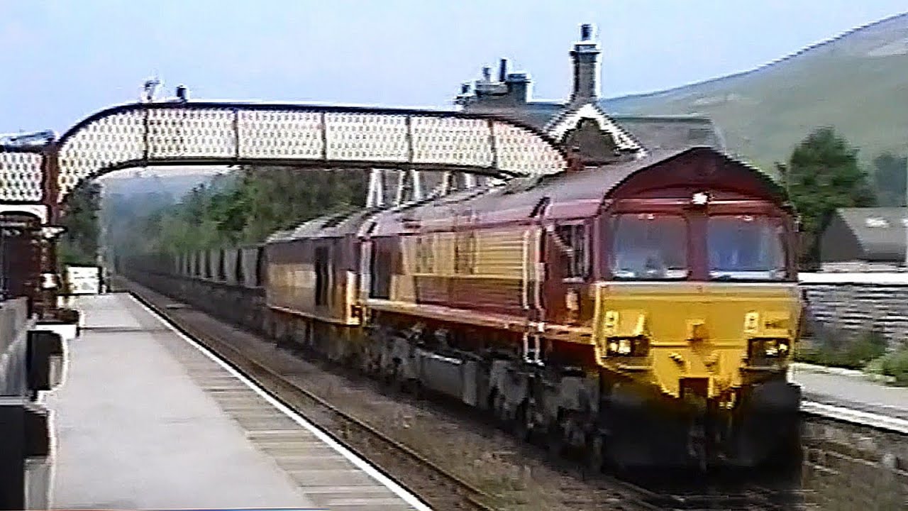 Trains on BR in the 1990's  -  Derby, Hebden Bridge, Hellifield and Settle.
