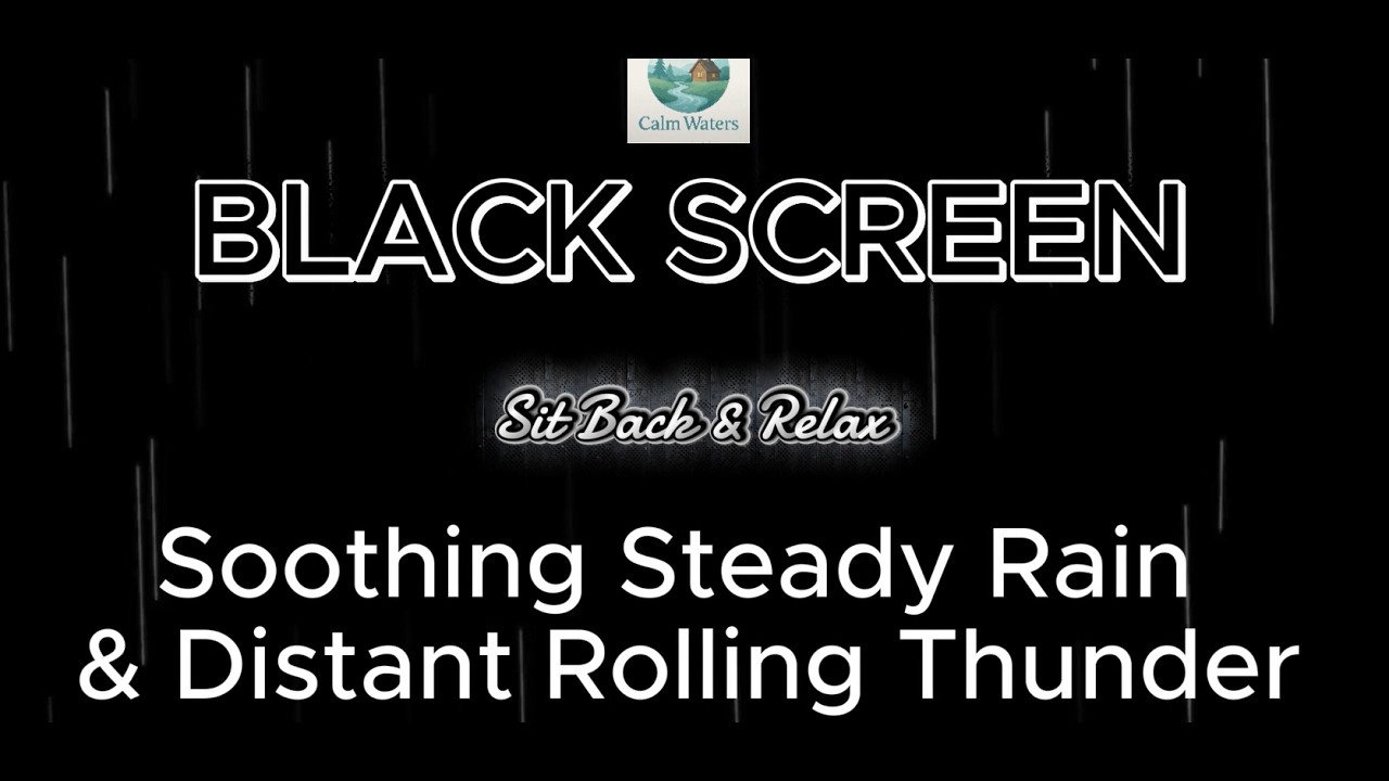 🔴Calming Rain & Distant Rolling Thunder That Will Put You to Sleep Fast | 10 Hours Black Screen💤⛈️
