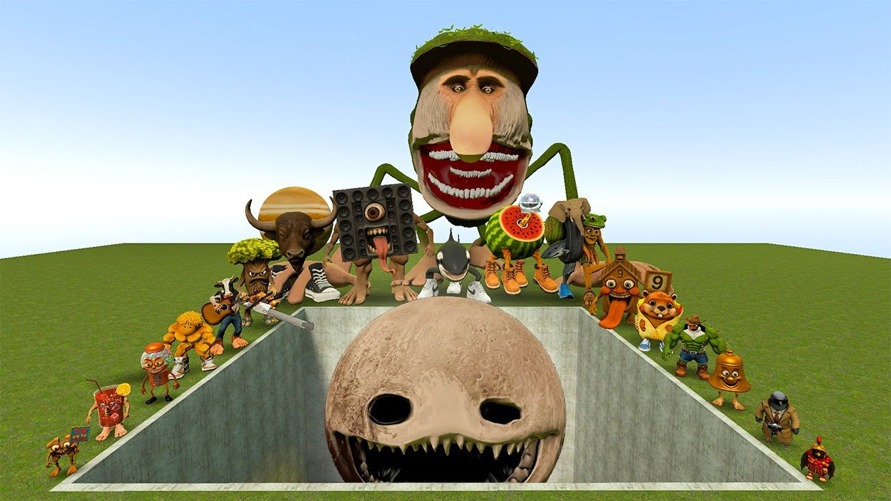 ALL NEW ITALIAN AI BRAINROT MEMES VS THE GIANT PIT WITH  PLUTO WAKES UP! - Garry's Mod
