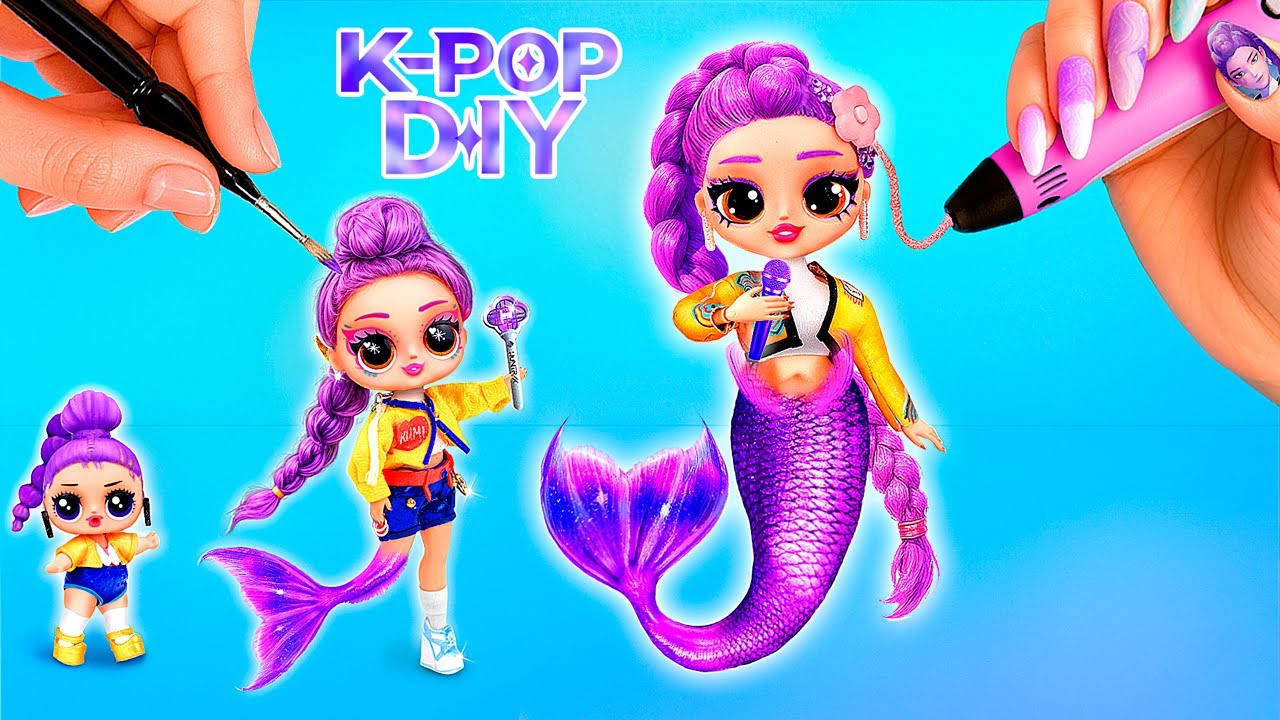 8 Mermaid DIYs in K-Pop Demon Hunters Style! Ideas for Dolls