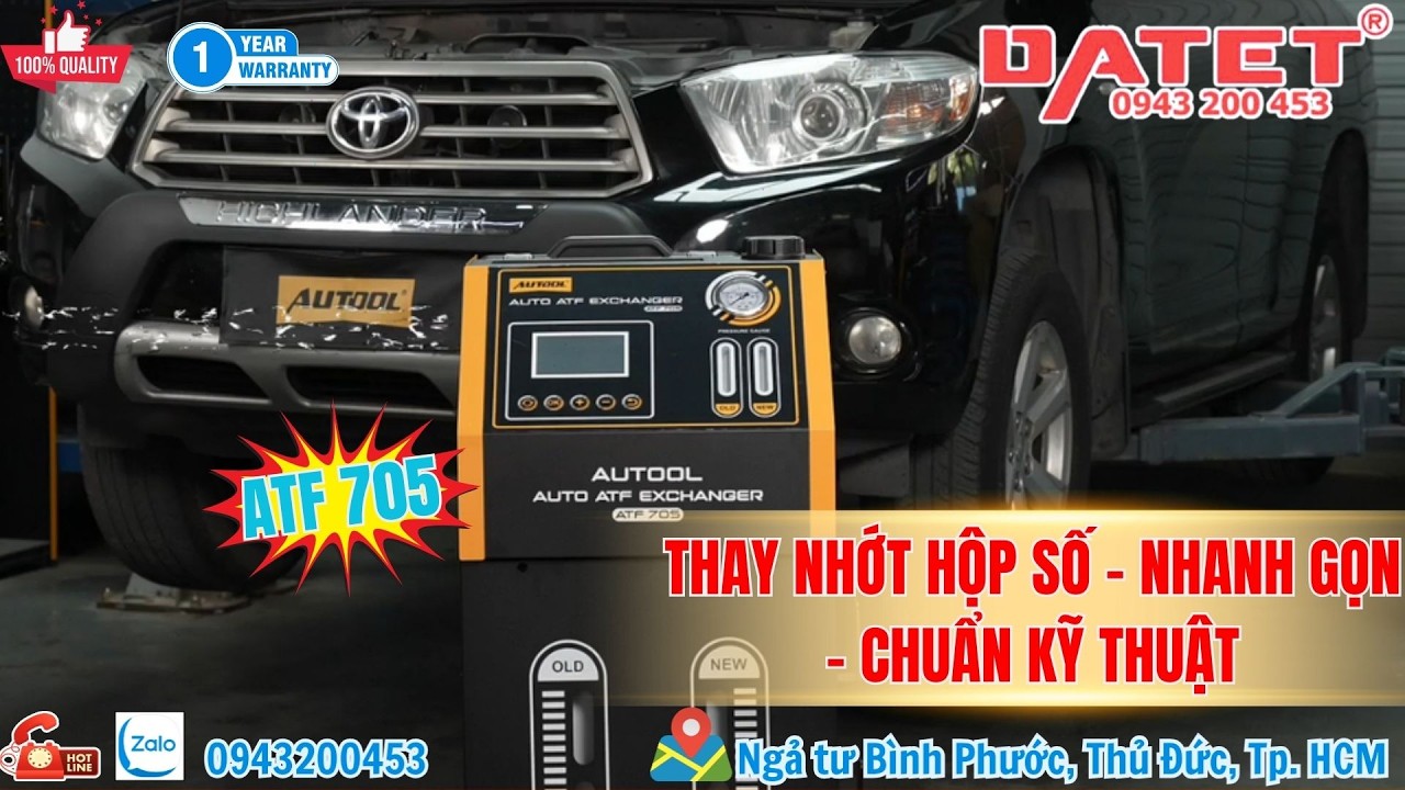 Máy Thay Nhớt Hộp Số Tự Động Tuần Hoàn AUTOOL ATF-705, Thay Sạch 100%, Không Tháo Hộp Số