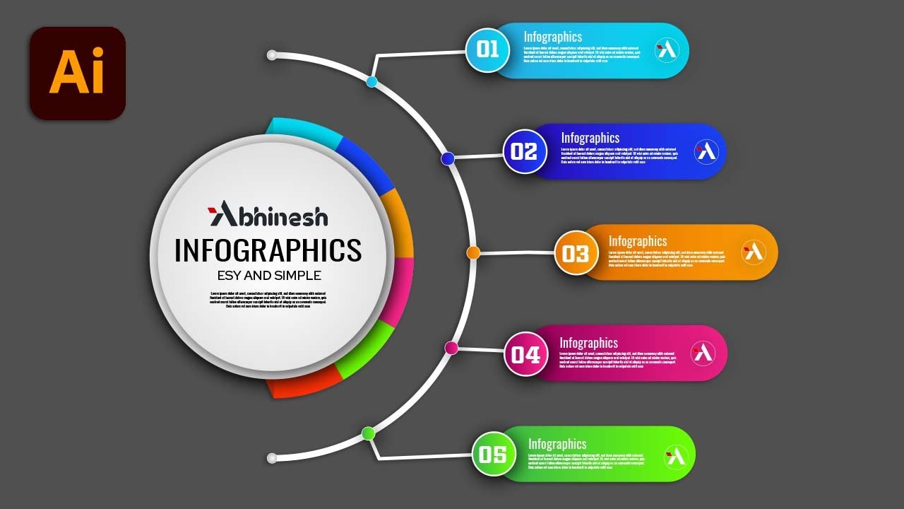 Infographics Adobe illustrator - How To Create Infographics Simple and easy in Hindi || 