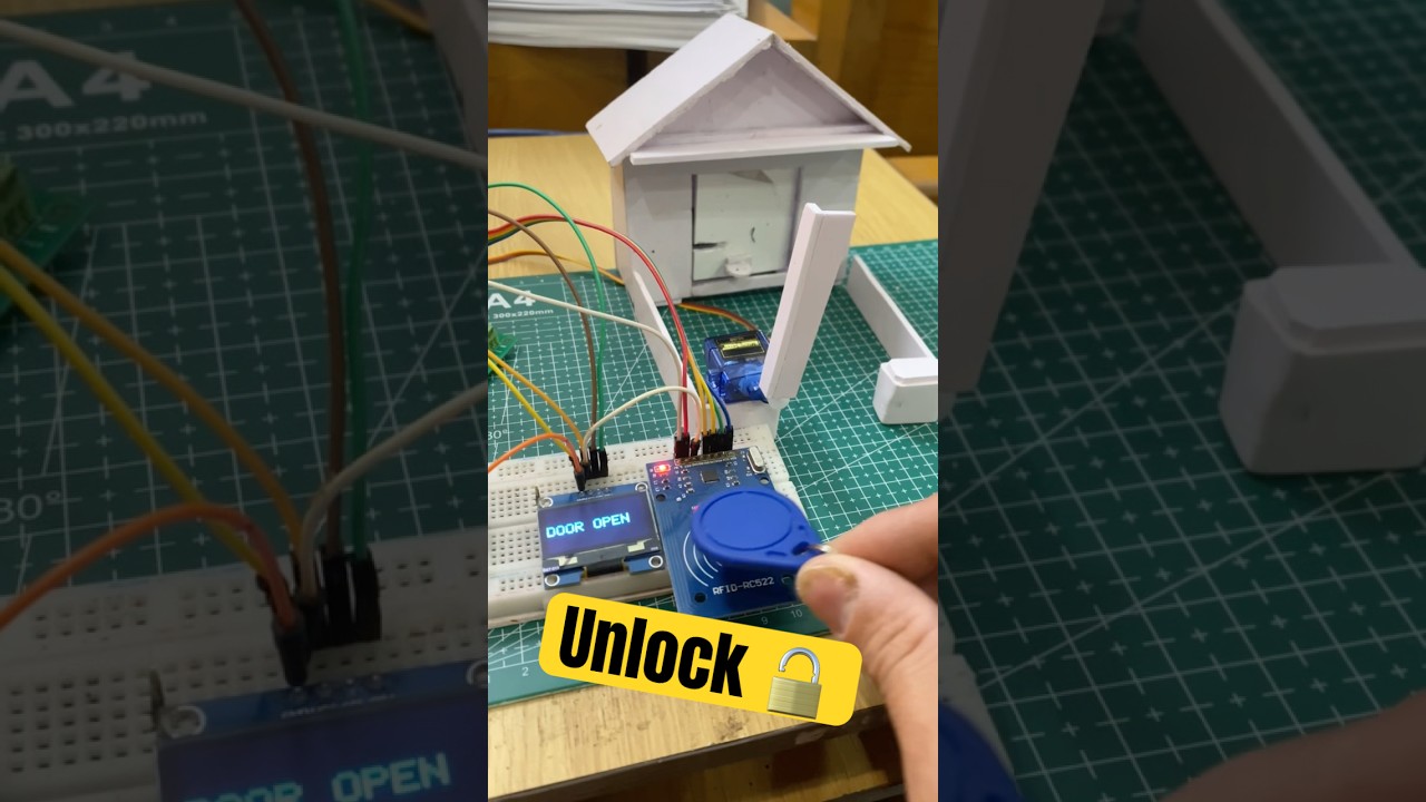 No Key Needed! ESP32 + RFID Automatic Gate 🤯