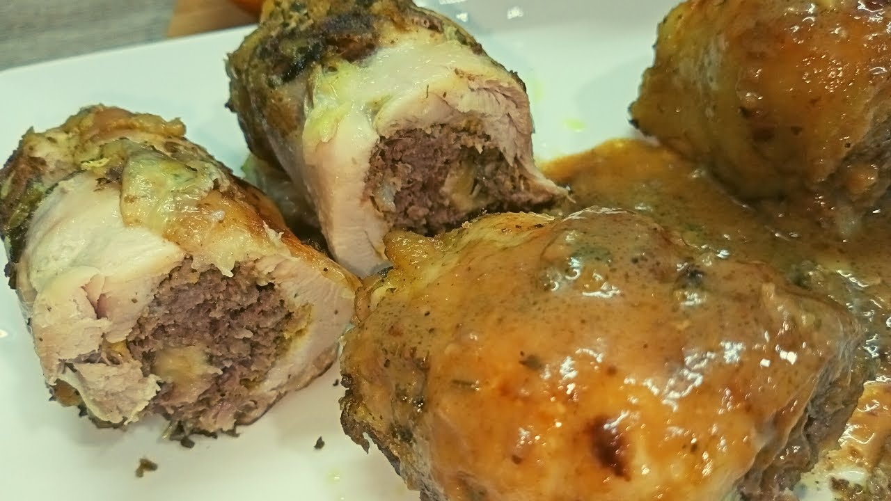 أفخاذ الدجاج محشية و متبلة بتتبيلة 🔥😋🔥مميزة فقط بالمعدنوس و الثوم/Cuisses de Poulet Farcies💓