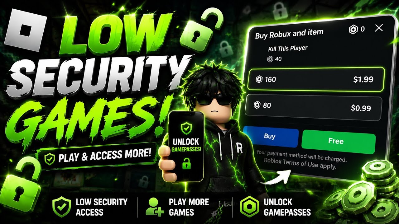 *LOW SECURITY GAMES ON ROBLOX* | FREE GAMEPASSES UNLOCKER | SUBSCRIBE IF I DESRVE ❤️