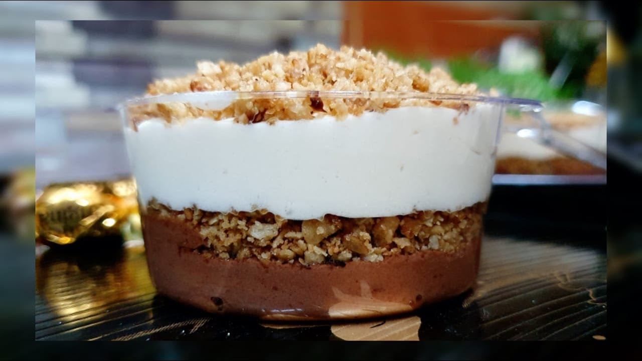 تحلية الشوفان بموس الكراميل وشكولاته بطريقة مميزة ولذيذة جدا 👌