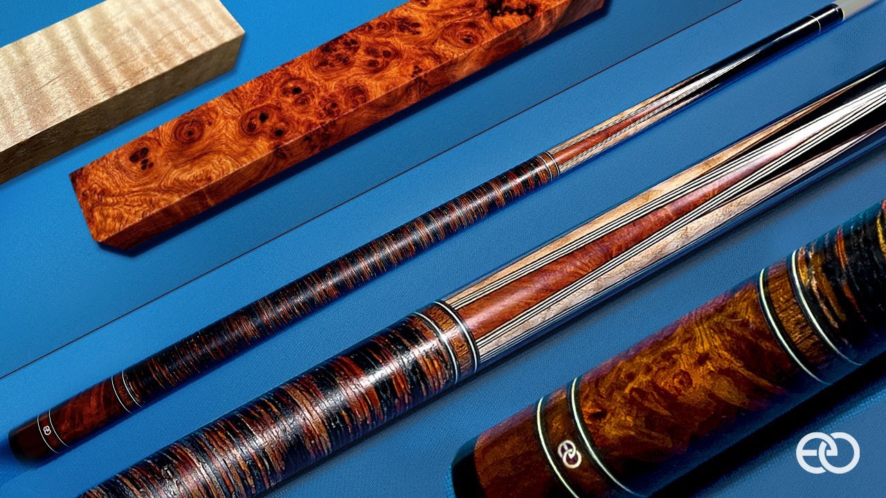 Building a Pool Cue from Scratch: Drew's Amboyna 8-Pointer