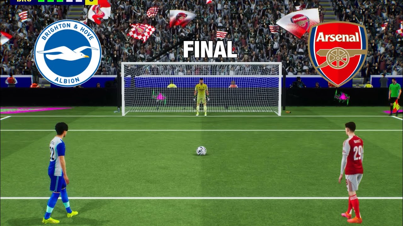ARSENAL vs BRIGHTON PENALTY SHOOTOUT | ARS vs BRI HIGHLIGHTS | PREMIER LEAGUE