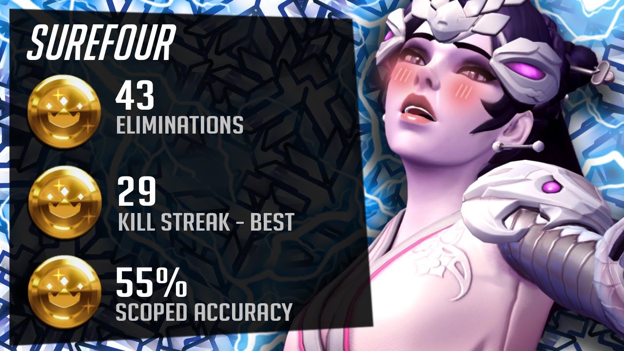 Surefour Top 500 Widow - 43 elims! [ Overwatch Season 27 Top 500 ]
