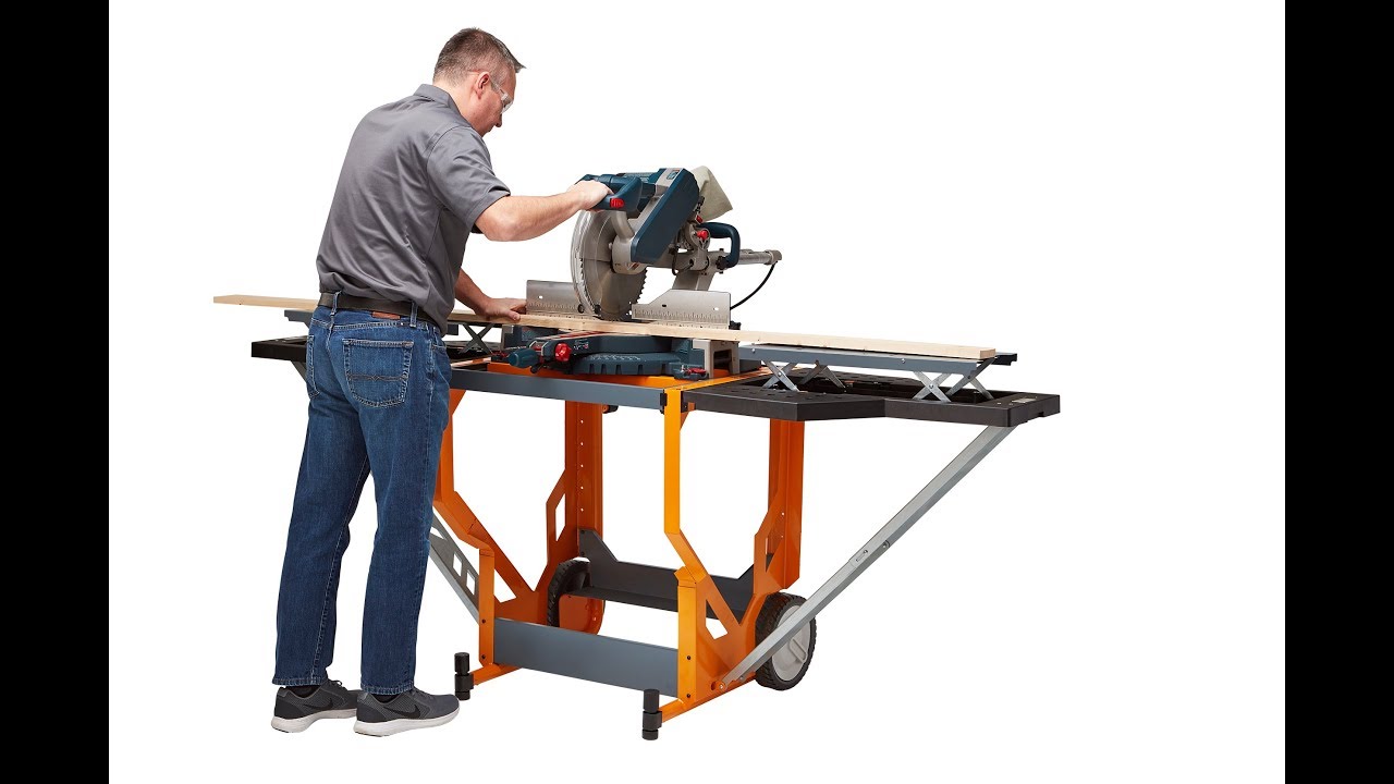 Bora® Portamate PM-8000 Portacube STR™ Miter Saw Work Station - 7' of Work Bench Space Stored in 31"