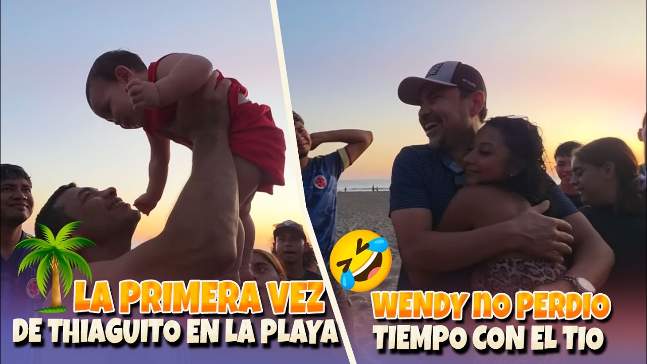 Disfrutando con Thiaguito de la playa☀ El tío de Yanci nos invito a escalar el Volcan de Santa Ana