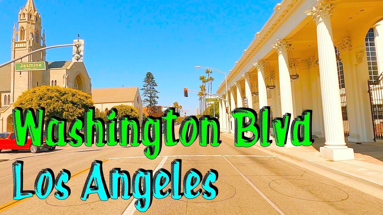 Washington Blvd, Venice, Marina Del Rey to Downtown LA! Los Angeles Street Drive Tours. HD
