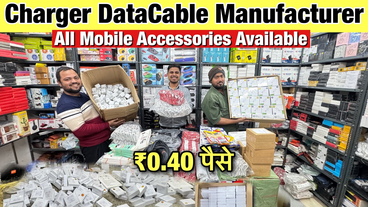 Charger Data cable factory ₹2/-Cheapest mobile Accessories in delhi / Accessories wholesale gaffar